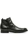 Officine Creative Leather Boots In Schwarz