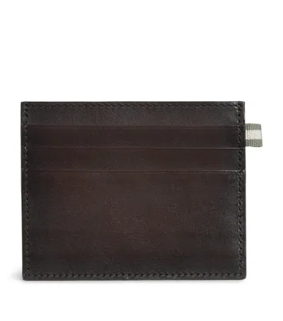 Officine Creative Leather Boudin Card Holder In Brown