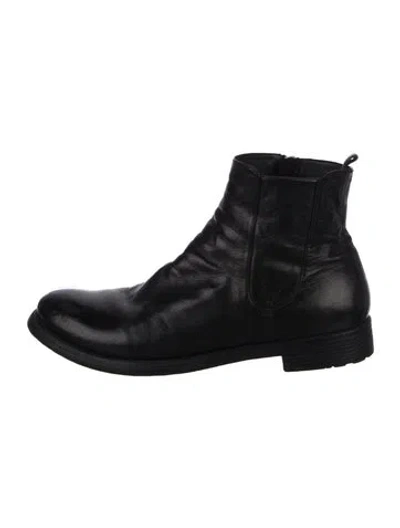 Pre-owned Officine Creative Leather Chelsea Boots In Black