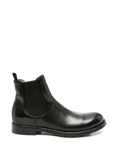 Officine Creative Leather Chelsea Boots In Black