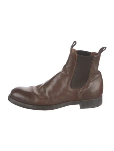 Pre-owned Officine Creative Leather Chelsea Boots In Brown