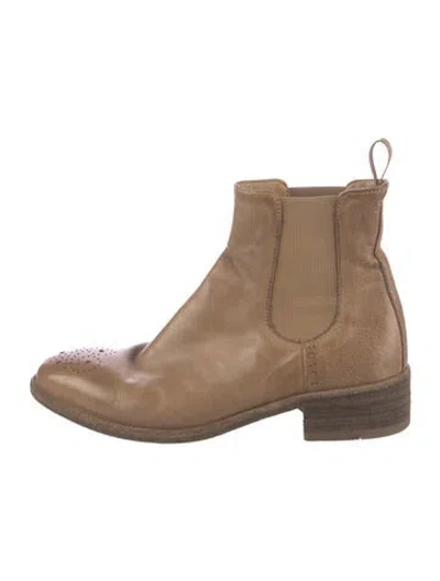 Pre-owned Officine Creative Leather Chelsea Boots In Neutral