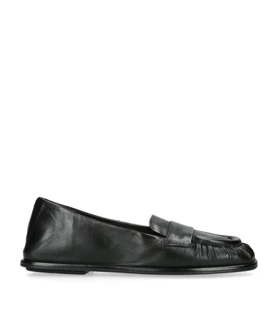 Officine Creative Leather Clover Loafers In Black