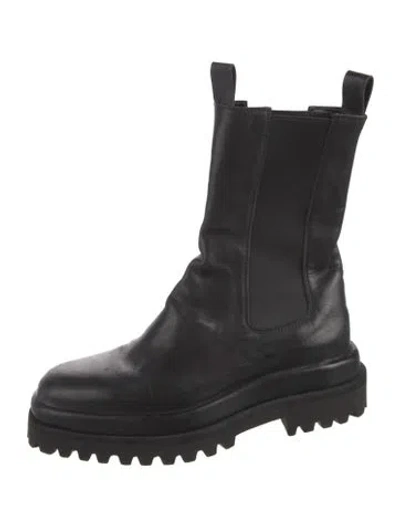 Pre-owned Officine Creative Leather Combat Boots In Black