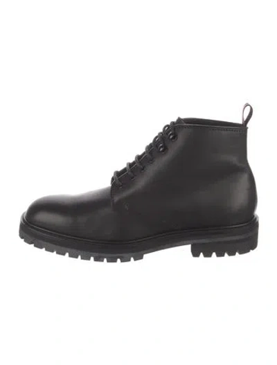 Pre-owned Officine Creative Leather Combat Boots In Black