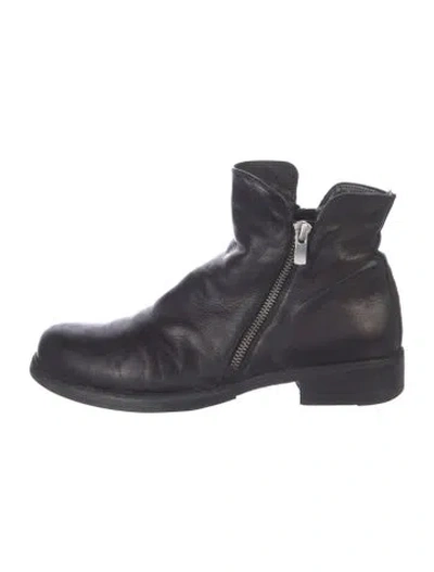 Pre-owned Officine Creative Leather Combat Boots In Black
