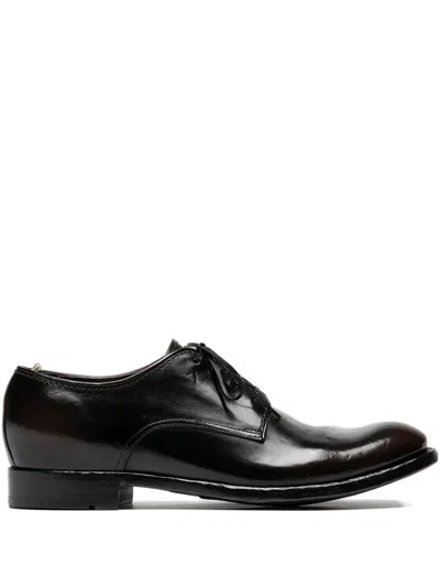 Officine Creative Leather Derby Shoes In Black