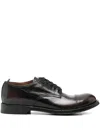 Officine Creative Leather Derby Shoes In Brown