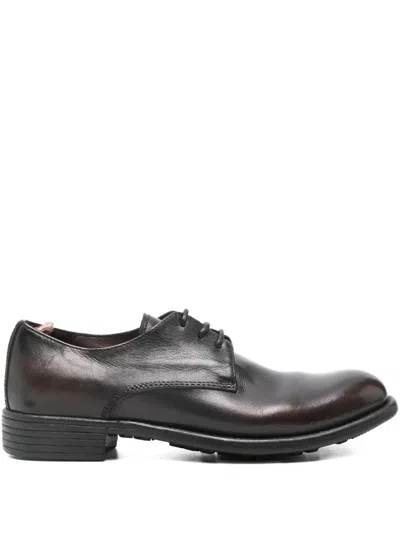 Officine Creative Leather Derby Shoes In Brown