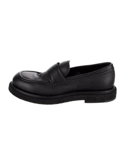 Pre-owned Officine Creative Leather Dress Loafers In Black