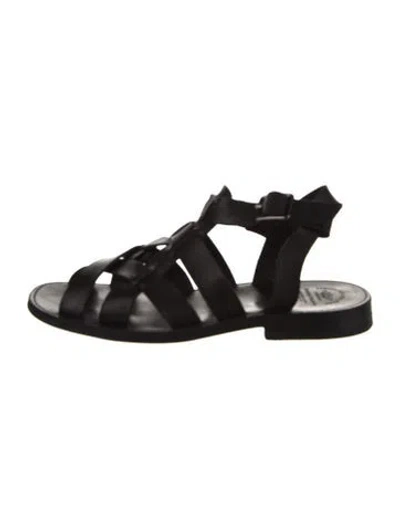Pre-owned Officine Creative Leather Gladiator Sandals In Black