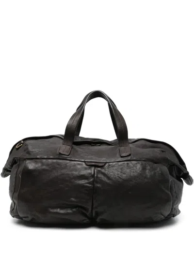 Officine Creative Leather Holdall In Brown