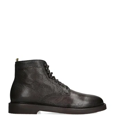 Officine Creative Leather Hopkins Flexi 203 Boots In Brown