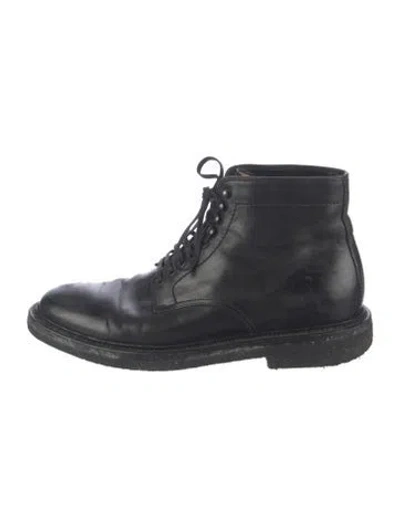 Pre-owned Officine Creative Leather Lace-up Boots In Black