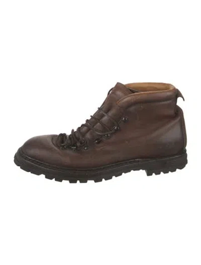 Pre-owned Officine Creative Leather Lace-up Boots In Brown