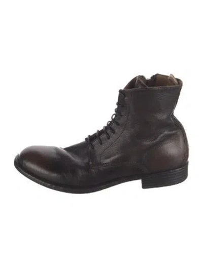 Pre-owned Officine Creative Leather Lace-up Boots In Brown