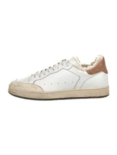 Pre-owned Officine Creative Leather Lasercut Accents Sneakers In White