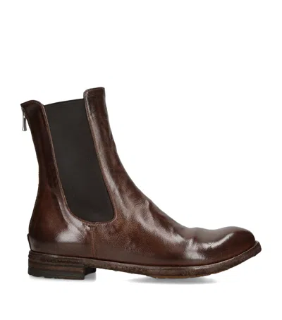 Officine Creative Leather Lexikon Chelsea Boots In Brown