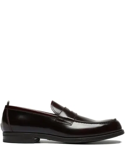 Officine Creative Leather Loafers In Black