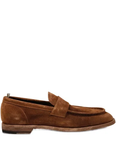 Officine Creative Leather Loafers In Brown