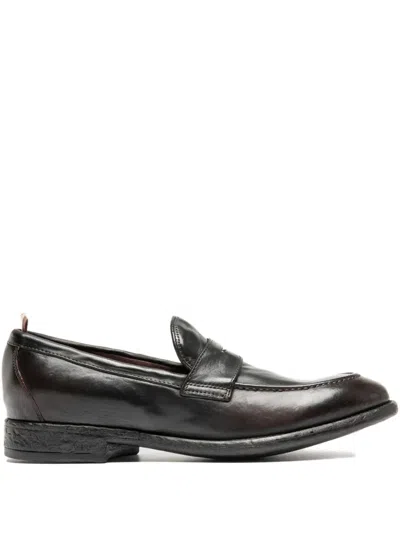 Officine Creative Leather Loafers In Black