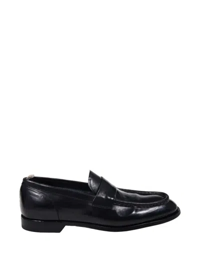 Officine Creative Leather Loafers In Black