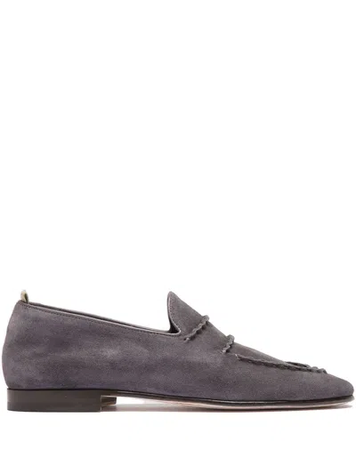 Officine Creative Leather Loafers In Gray