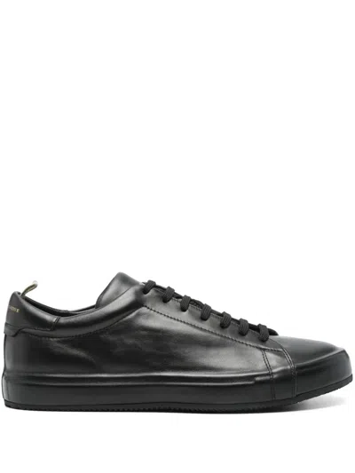 Officine Creative Leather Low-top Sneakers In Black