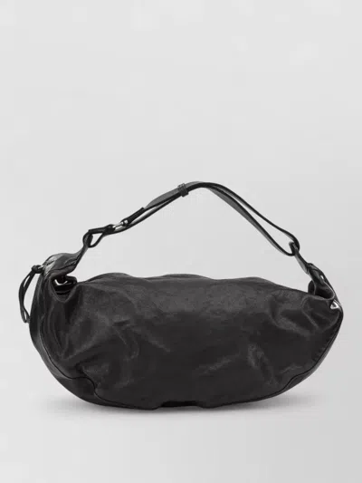Officine Creative Leather Medium Shoulder Bag In Black