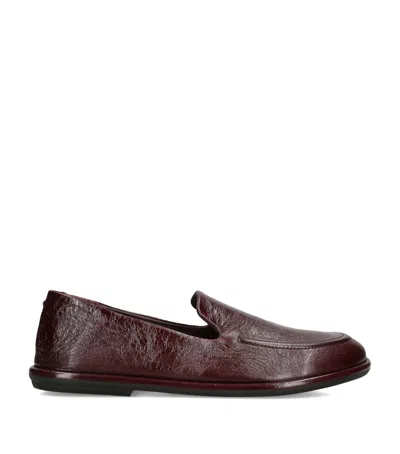 Officine Creative Leather Mienne Loafers In Burgundy