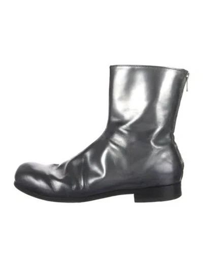 Pre-owned Officine Creative Leather Moto Boots In Silver