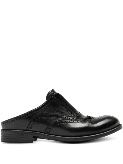 Officine Creative Leather Mules In Black