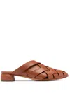 Officine Creative Leather Mules In Brown