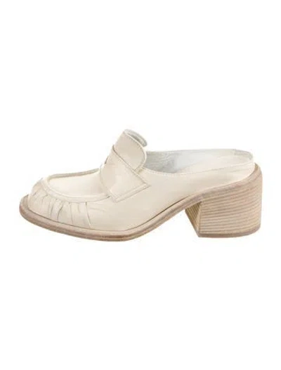 Pre-owned Officine Creative Leather Mules In Neutral