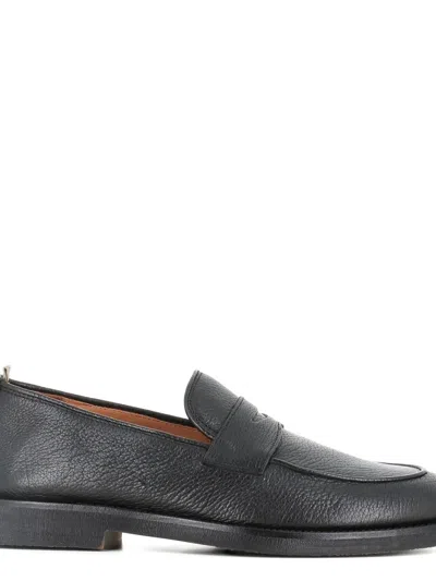 Officine Creative Leather Penny Loafers In Black