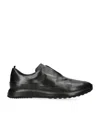 Officine Creative Mens Black Race Leather Low-top Trainers In Black