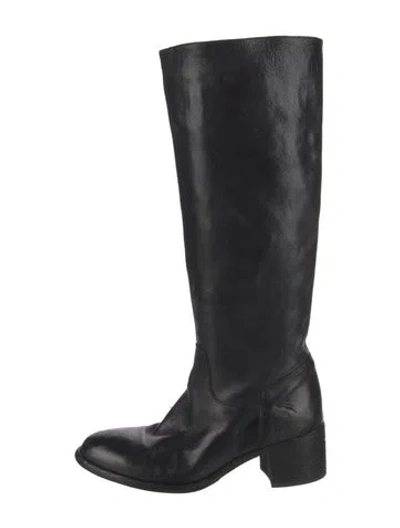 Pre-owned Officine Creative Leather Riding Boots In Black