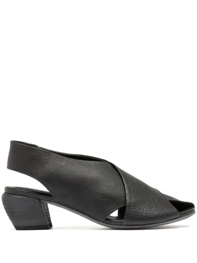 Officine Creative Leather Sandals In Coffee