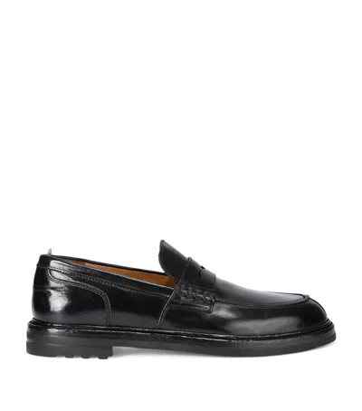 Officine Creative Leather Sax Flexi Loafers In Black