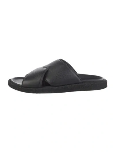 Pre-owned Officine Creative Leather Slides In Black