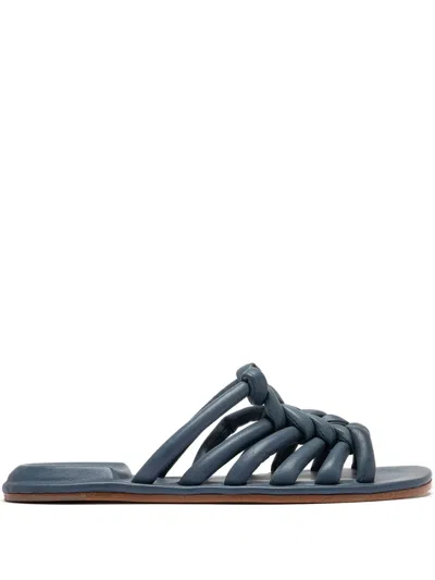 Officine Creative Leather Slides In Blue