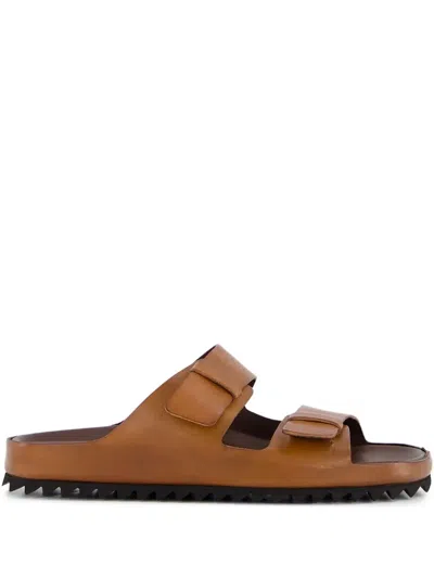 Officine Creative Leather Slides In Brown