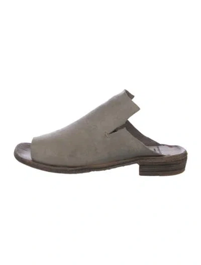 Pre-owned Officine Creative Leather Slides In Gray
