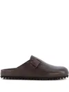 Officine Creative Leather Slippers In Brown