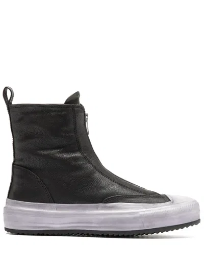 Officine Creative Leather Sneakers In Black