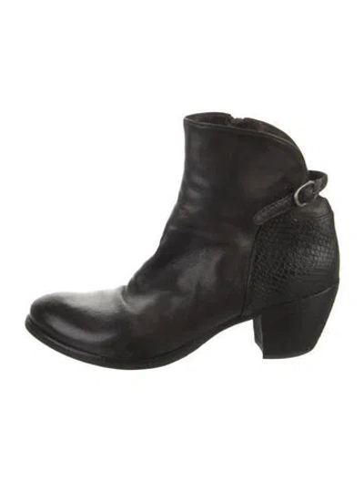 Pre-owned Officine Creative Leather Western Boots In Black