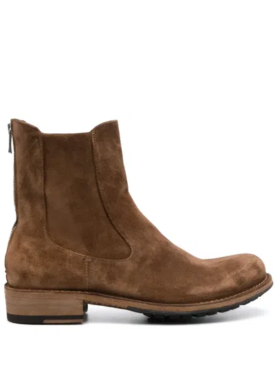 Officine Creative Legrand Suede Ankle Boots In Brown