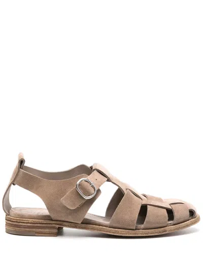 Officine Creative Lexikon 53 Suede Sandals In Neutral
