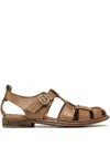 Officine Creative Lexikon 536 Leather Sandals In Brown