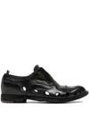 Officine Creative Lexikon 546 Perforated Derby Shoes In Black